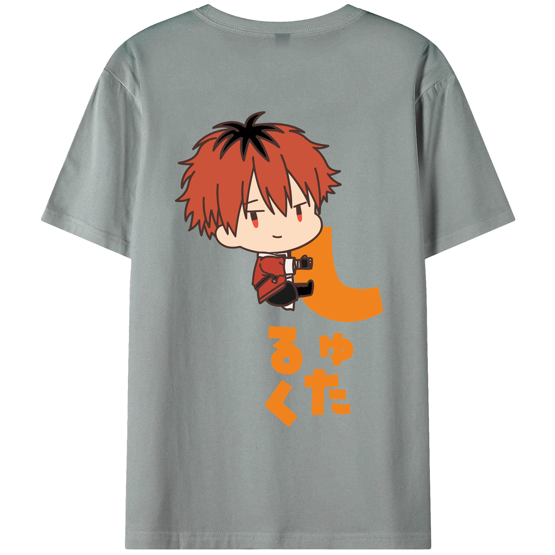 （画像用） 葬送のフリーレン Frieren 綿100％ メンズ半袖Tシャツ（バックプリント） 通気性
